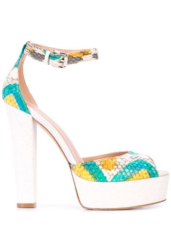 Madison.Maison snakeskin effect platform sandals - White