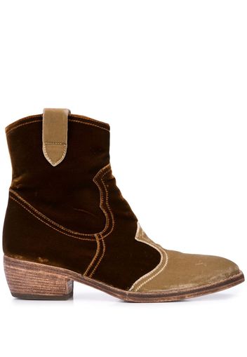 Madison.Maison velvet ankle boots - Brown