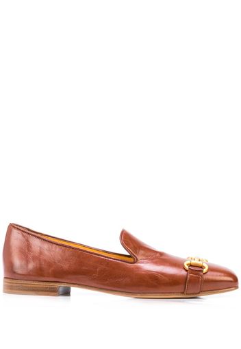 Madison.Maison square-toe horsebit loafers - Brown