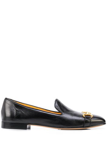 Madison.Maison square-toe horsebit loafers - Black