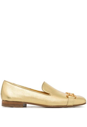 Madison.Maison square-toe horsebit loafers - Gold