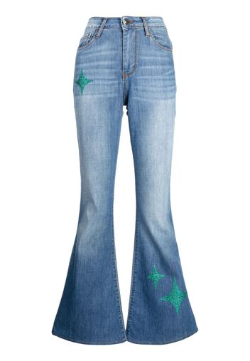 Madison.Maison star-print high-rise flared jeans - Blue