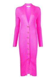 Madison.Maison ribbed-knit cardigan dress - Pink