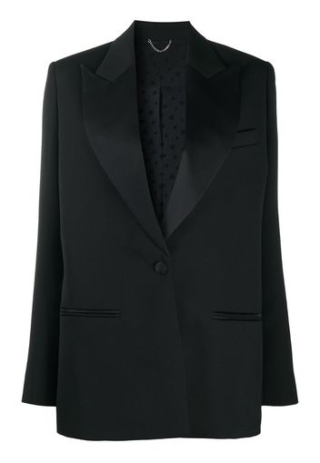 satin lapel blazer