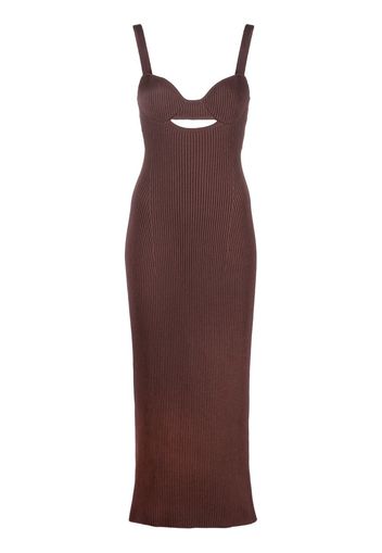 Magda Butrym ribbed-knit sleeveless maxi dress - Brown