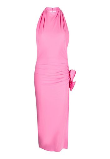 Magda Butrym Flower decolte ruched midi dress - Pink