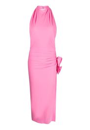 Magda Butrym Flower decolte ruched midi dress - Pink