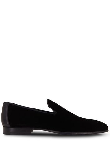 Magnanni almond-toe velvet loafers - Black