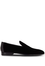 Magnanni almond-toe velvet loafers - Black