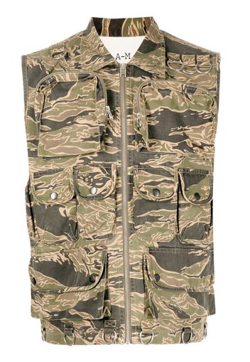 Maharishi camouflage-print cargo vest - Green