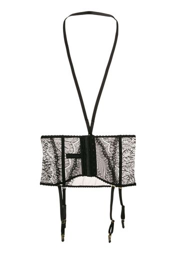 Maison Close harnessed lace waist cincher - Black