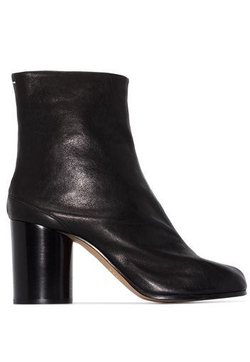 black Tabi 80 leather ankle boots