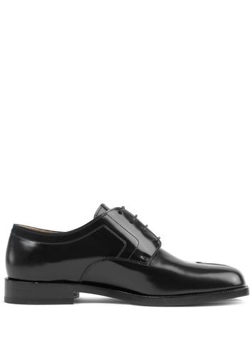 black Tabi leather Derby shoes