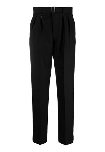 belted tailored trousers