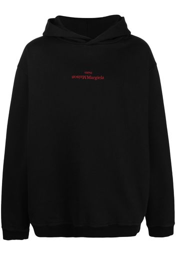 Maison Margiela flipped logo hoodie - 900 BLACK