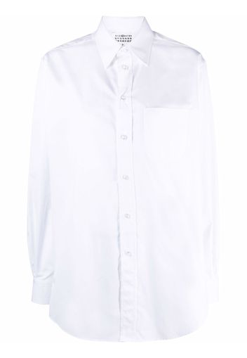 Maison Margiela long-sleeve plain cotton shirt - White