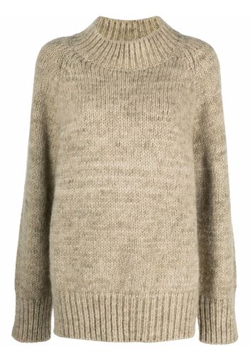 Maison Margiela roll-neck rib-trimmed jumper - Green