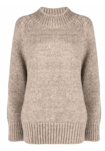 Maison Margiela high neck knitted jumper - Neutrals