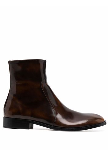 Maison Margiela round toe boots - Brown