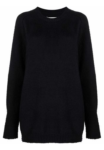 Maison Margiela brushed-finish crew neck jumper - Black