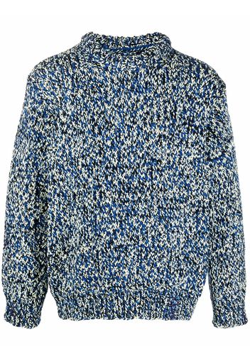 Maison Margiela chunky-knit mock neck jumper - Blue