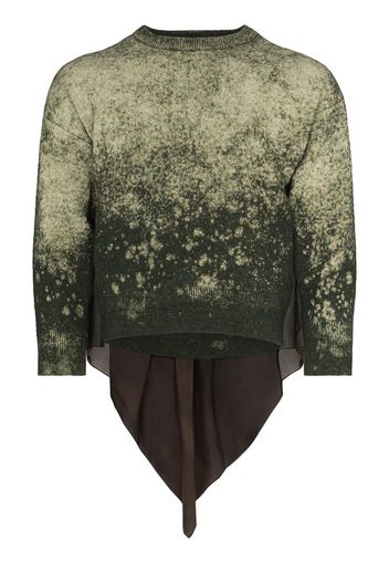 Maison Margiela scarf-detail bleached jumper - Green