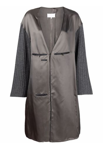Maison Margiela contrasting-sleeves V-neck dress - Grey