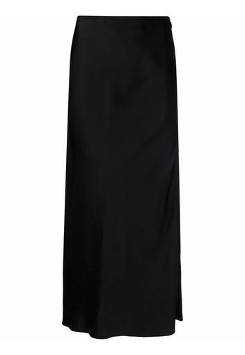 Maison Margiela draped satin-effect midi skirt - Black