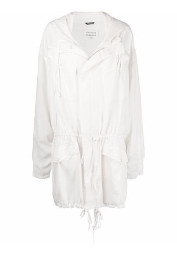 Maison Margiela slouchy hooded coat - White