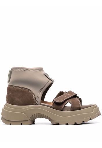 Maison Margiela logo open-toe sandals - Brown