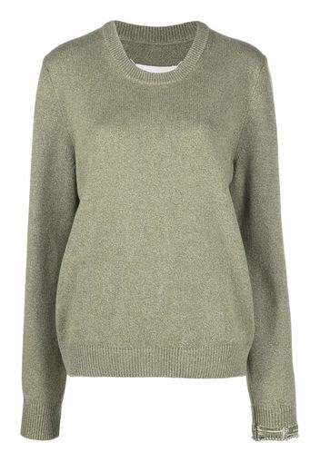 Maison Margiela round neck knit jumper - Green