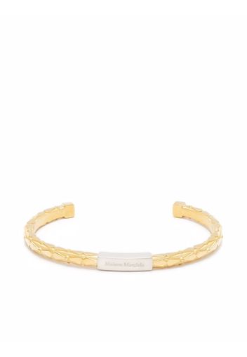 Maison Margiela embossed two-tone cuff bracelet - Gold