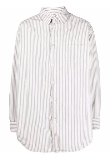 Maison Margiela stripe-print padded shirt - White