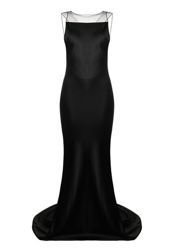 Maison Margiela mesh-detail fishtail gown - Black