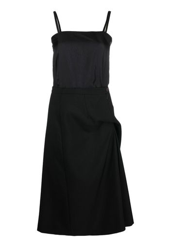 Maison Margiela square-neck wool midi dress - Black