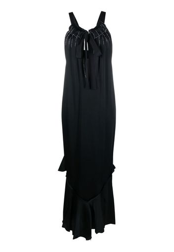 Maison Margiela contrast-stitching maxi dress - Blue