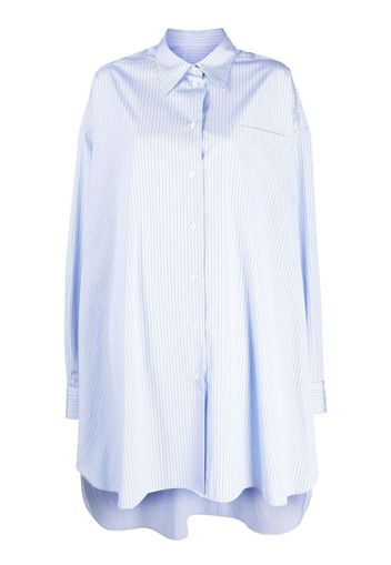 Maison Margiela oversized striped shirt - Blue