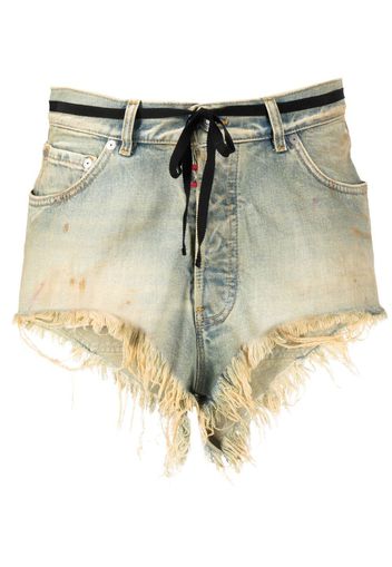 Maison Margiela frayed denim shorts - Blue