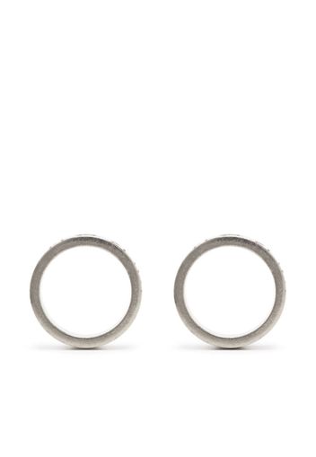 Maison Margiela Numbers engraved circle earrings - Silver