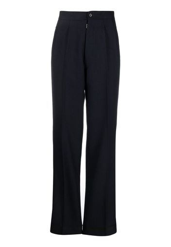 Maison Margiela 2022 pre-owned high-waisted wool trousers - Blue