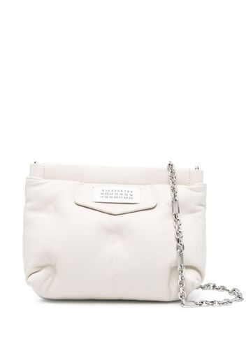 Maison Margiela logo-patch leather crossbody bag - White