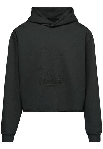 Maison Margiela embroidered cotton hoodie - Black