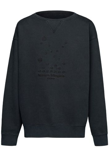 Maison Margiela embroidered cotton sweatshirt - Black