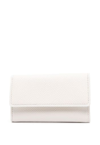 Maison Margiela four-stitch leather keyring - White