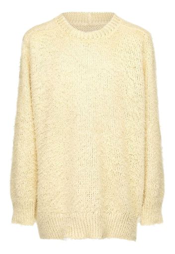 Maison Margiela ribbed-trim textured jumper - Yellow