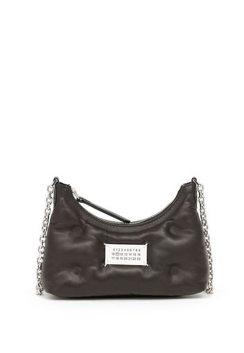 Maison Margiela logo-patch quilted shoulder bag - Black