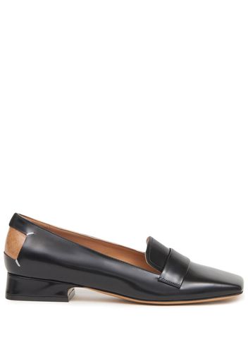 Maison Margiela square-toe leather moccasin loafers - Black