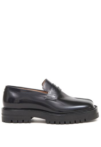 Maison Margiela split-toe leather moccasins - Black