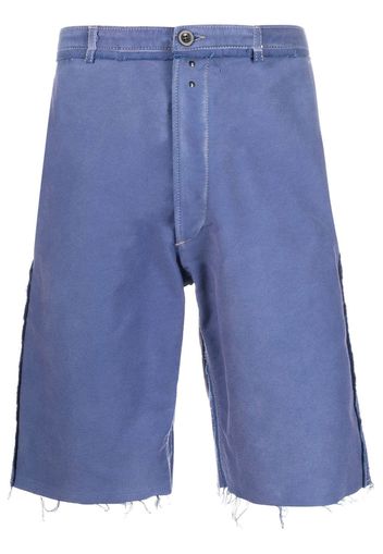 Maison Margiela frayed-edge bermuda shorts - Blue