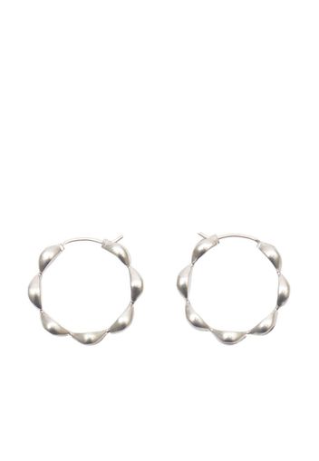 Maison Margiela polished hoop earrings - Silver